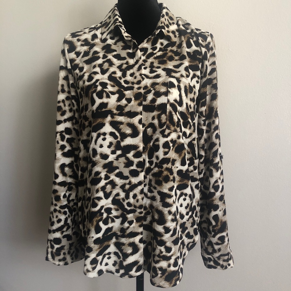 New Lily white leopard shirt